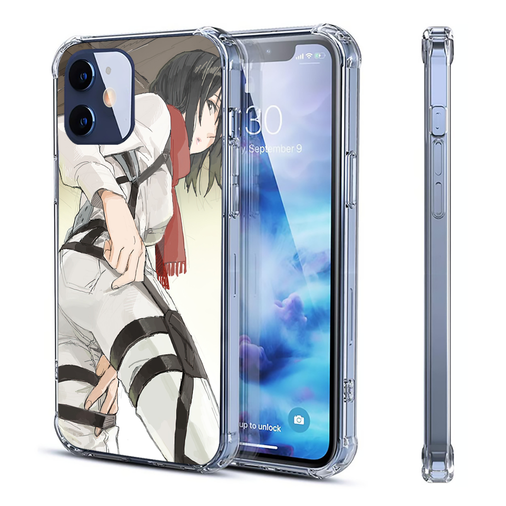 （画像用） 進撃の巨人 Attack on Titan 【iPhone 12シリーズ対応】透明スマホケース（クリアソフトケース）